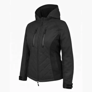 Bella Black Quilted Ladies Motorcycle Jacket