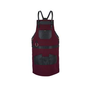 Burgundy Multi-Pocket Professional Apron