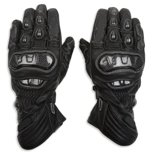 Enforcer Black Textile Waterproof Motorcycle Race Gloves