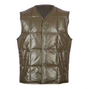 Jamie Quilted Leather Puffer Vest