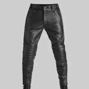 Javier Men’s Black Leather Motorcycle Pants