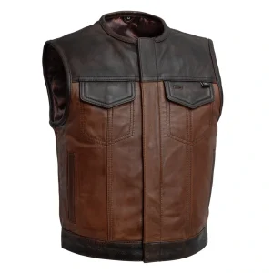 Lowside Rider Men's Motorcycle Leather Vest