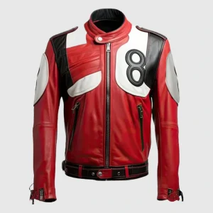 Men’s 8 Ball Pool Billiard Cue Bomber Leather Jacket