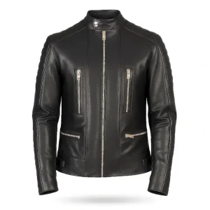 Men’s Black Biker Leather Jacket