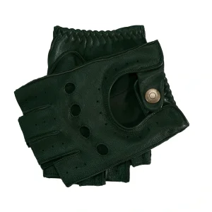 Men's Fingerless Leather Driving Gloves