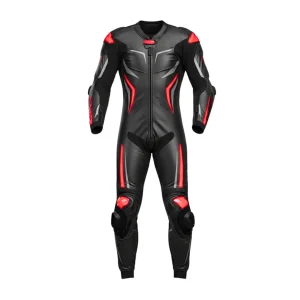 Red & Black MotoGP Leather Motorcycle Race Suit Track Ready