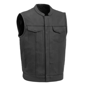 Sharp Shooter Men's Motorcycle Leather Vest