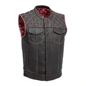Men's Motorcycle Leather Vest