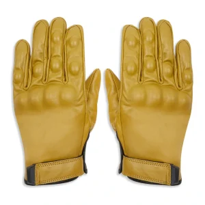 Wyatt Tan Leather Motorcycle Gloves