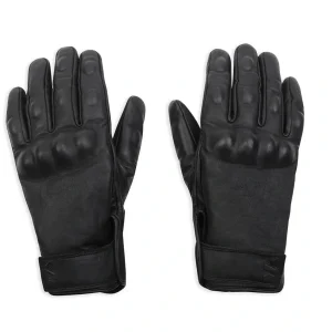 Wyatt Winter Black Waterproof Leather Motorcycle Gloves